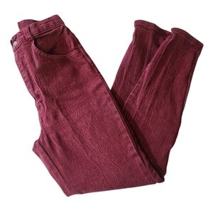 Vintage‎ 80s America America Burgundy Denim Jeans Size 7